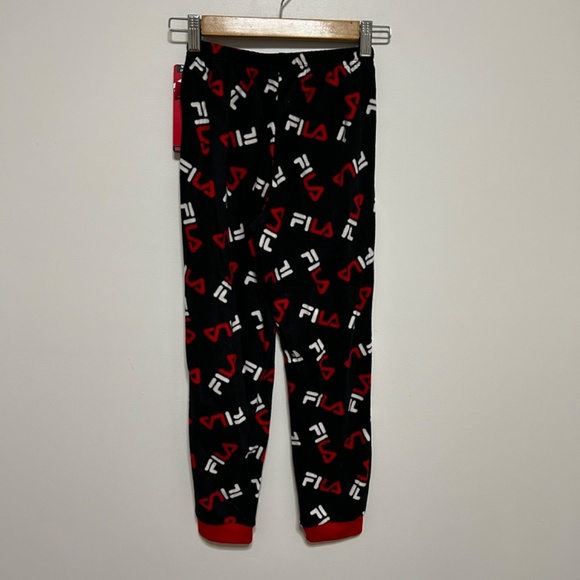NWT Fila Boys 2 Pair Pyjama Bottoms Fleece Flame Resistant Size 8 Elastic Waist - Picture 5 of 14